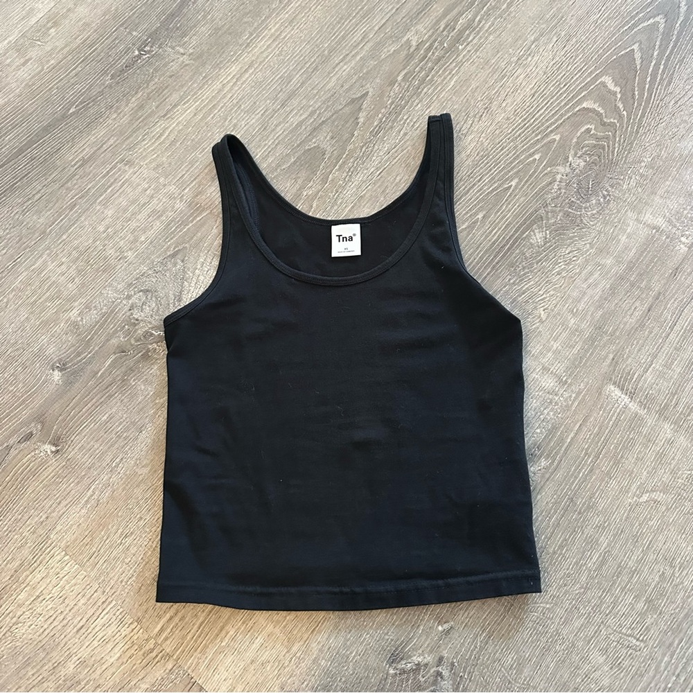 Aritzia tna cotton black tank top Size XS